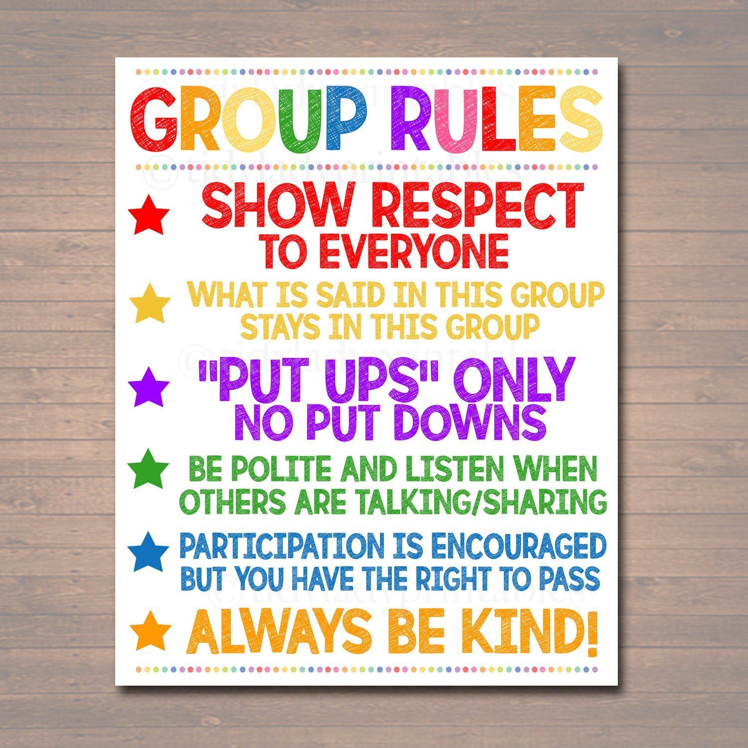 Follow these rules-